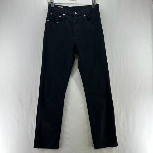 Levi's Other - Levi's Jeans Mens 26 x 28 501 Slim Taper Button Fly Dark Washed Denim Black